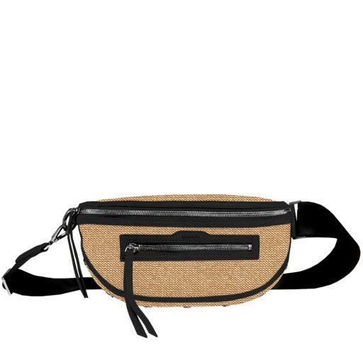 Charles Crossbody Medium Chaparral Raffia/Gunmetal
