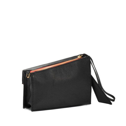 Curtis Black brushed Gold Red Zipper***