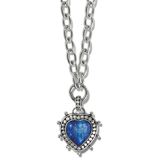 JM7427 Pebble Dot Hati Lapis Heart Necklace