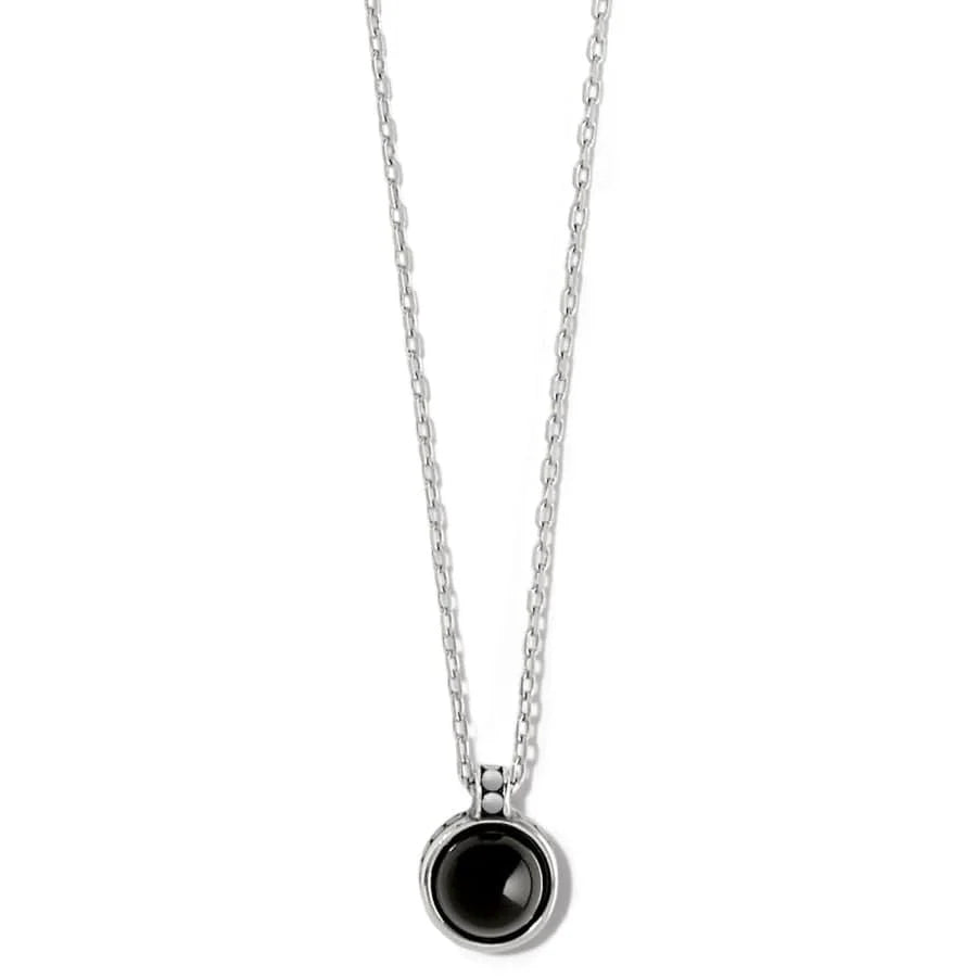JM7299 Pebble Dot Onyx Short Necklace