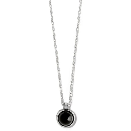 JM7299 Pebble Dot Onyx Short Necklace