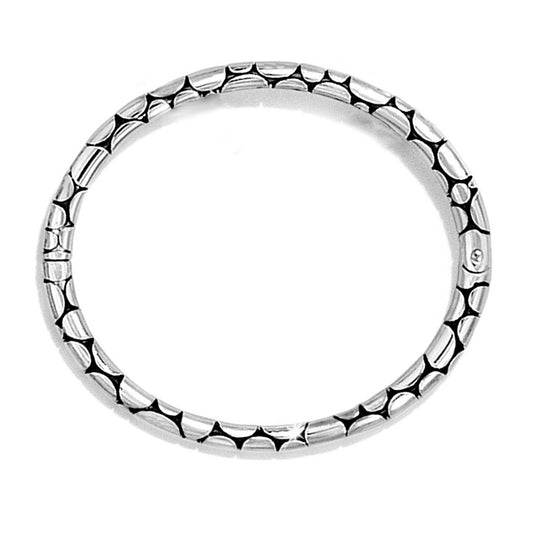JB6760 Sil Pebble Slim Hng Bangle