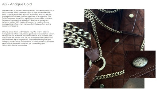 Bryant Wallet Chocolate Diamond Suede/Antique Gold