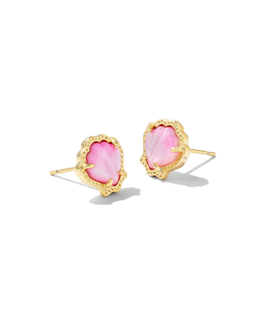9608863522 BRYNNE SHELL STUD EARRINGS GOLD BLUSH IVORY MOTHER OF PEARL ONE SIZE