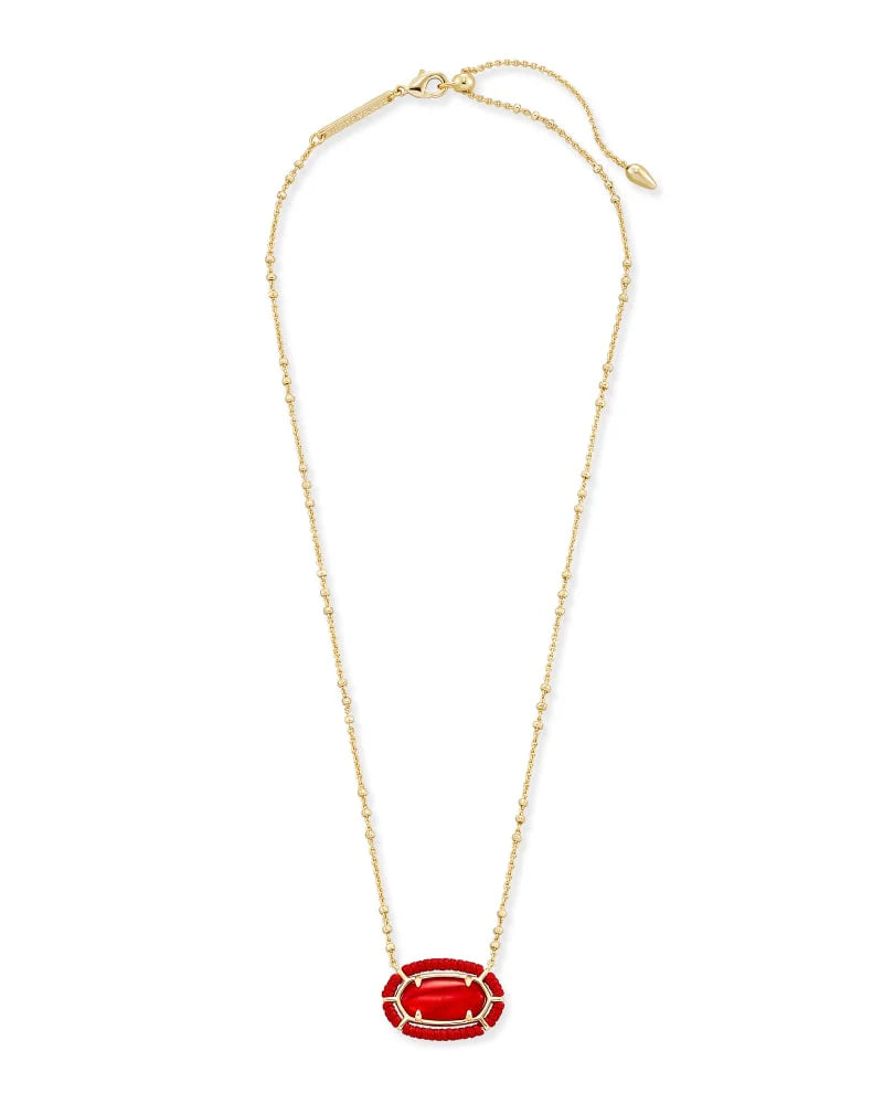 4217719157 THREADED ELISA PENDANT RED