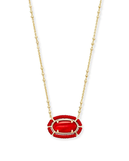 4217719157 THREADED ELISA PENDANT RED