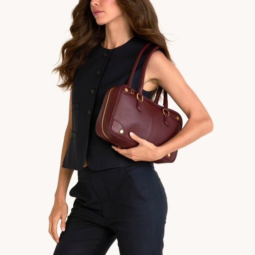 Meredith Medium Cherrywood Pebble/Brushed Gold