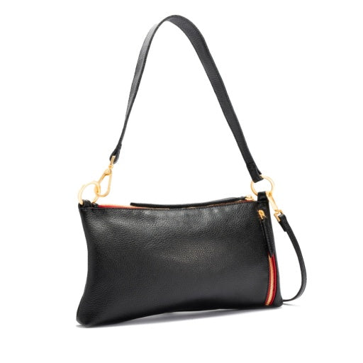 Kyle Black Brushed Gold Red Zipper