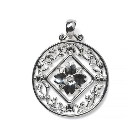 P1928 Southern Gates Diamond Cut Dogwood Pendant