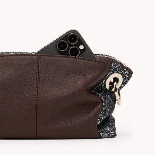 daniel crossbody clutch sml diamond marquee/silver