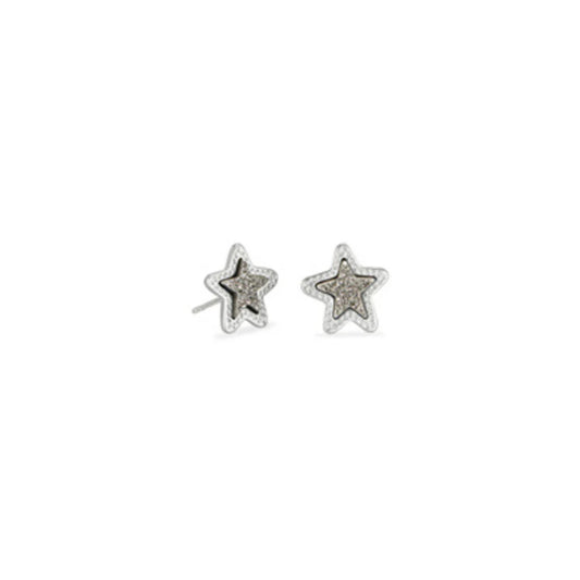 842177180082 Jae Star Stud Rhod Plat Drusy