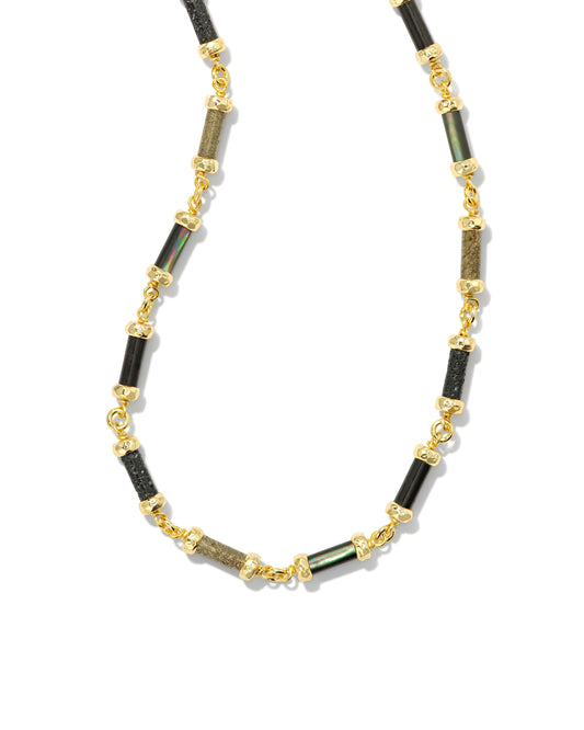 GIGI STRAND NECKLACE GOLD BLACK MIX ONE SIZE