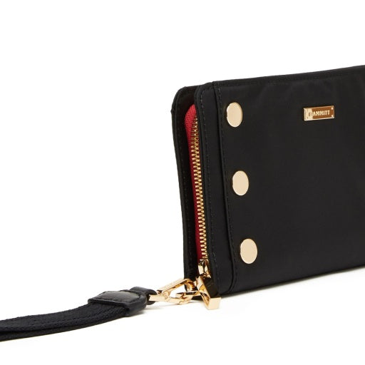 Bryant Wallet Black Nylon Cargo/Gold Red Zip