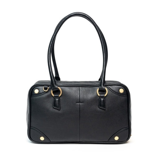 Meredith Med Black/Brushed Gold