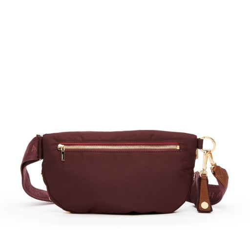 Charles Crossbody Large Wine Nylon/Gold