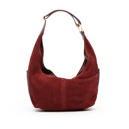 PREORDER NOW!  Tom Zip Medium Cherrywood Suede/Brushed Gold