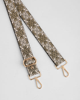 City Slim Bag Gold + 2 straps (Gold Crosstitch & Gold/Stone Rope)