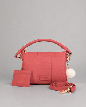 City Slim Bag Rose + 2 straps (Floral Mango Knit & Pink/Black Floral)