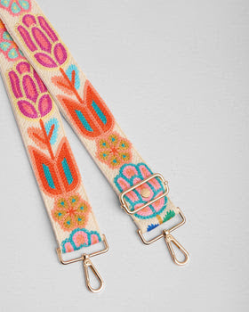 City Slim Bag Rose + 2 straps (Floral Mango Knit & Pink/Black Floral)