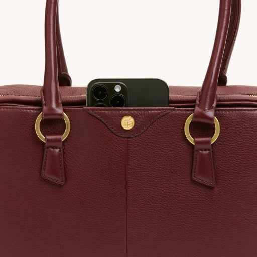 Meredith Medium Cherrywood Pebble/Brushed Gold