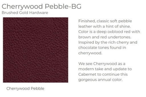 COMING SOON!  Kyle Large Cherrywood Pebble/Brushed Gold