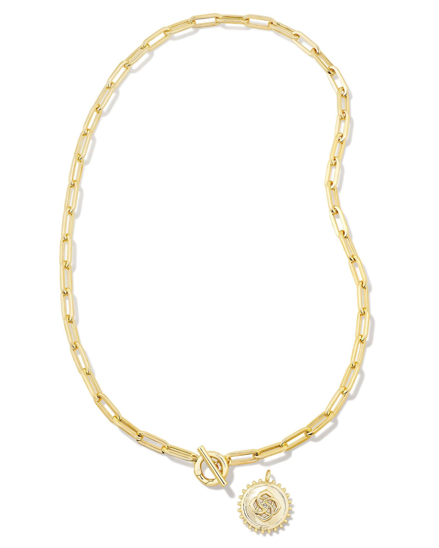 BRIELLE MEDALLION CHAIN NECKLACE GOLD ONE SIZE