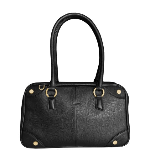 Meredith Med Black/Brushed Gold