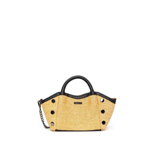 Paul Mini Noir Smooth Raffia/Gunmetal