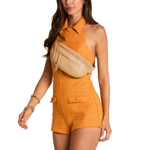 Charles Crossbody Medium Toasty Sand Brushed Gold