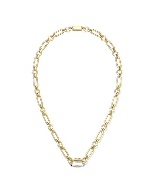 9608876990 SYLVIA METAL LINK AND CHAIN NECKLACE GOLD ONE SIZE