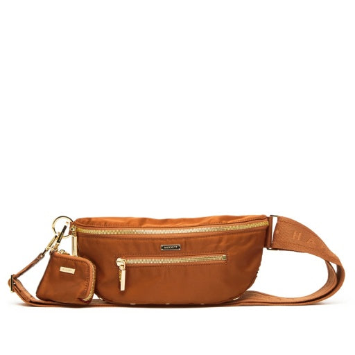 Charles Crossbody Med Amber Nylon/Gold
