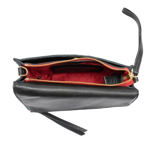 Curtis Black brushed Gold Red Zipper***