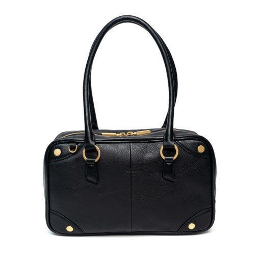 Meredith Med Black/Brushed Gold