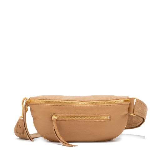 Charles crossbody med toast tan/brushed gold