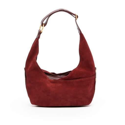 PREORDER NOW!  Tom Zip Medium Cherrywood Suede/Brushed Gold