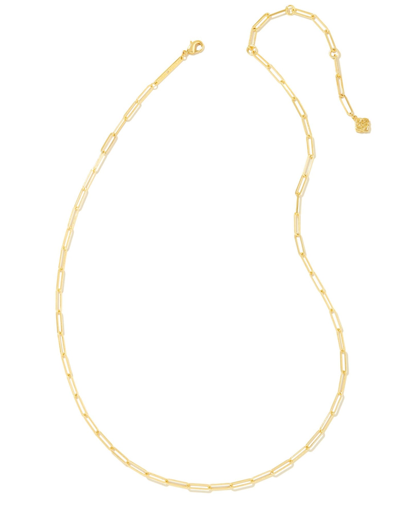 COURTNEY PAPERCLIP NECKLACE GOLD ONE SIZE