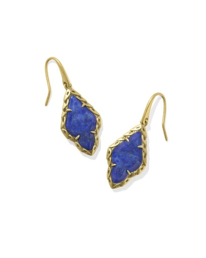 9608880271 ADELINE DROP EARRINGS VINTAGE GOLD BLUE LAPIS ONE SIZE