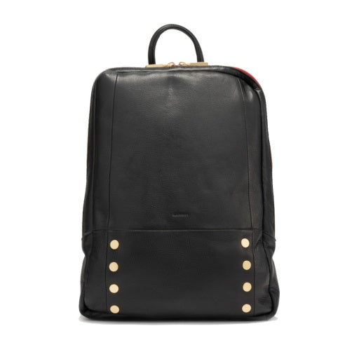 Hunter Backpack Black/Brushed Gold Red Zipper