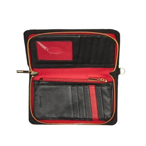 Bryant Wallet Black Nylon Cargo/Gold Red Zip