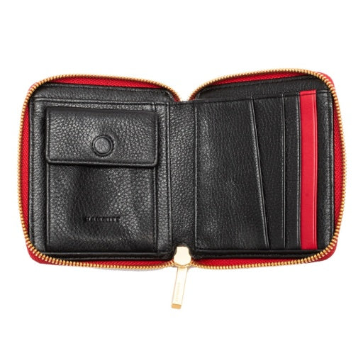 5 north black/brushed gold red zip