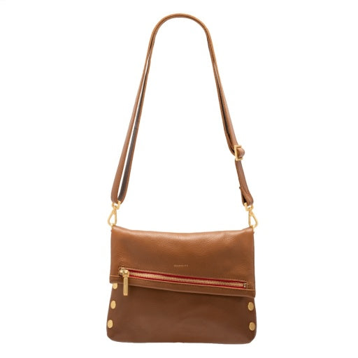 Vip Medium Mahogany Pebble/Brushed Gold Red Zipper