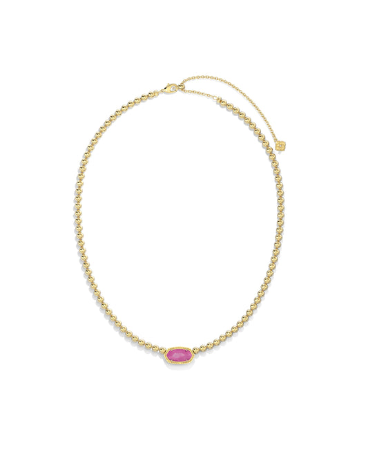 9608881544 ELISA BEADED NECKLACE GOLD AZALEA ILLUSION ONE SIZE