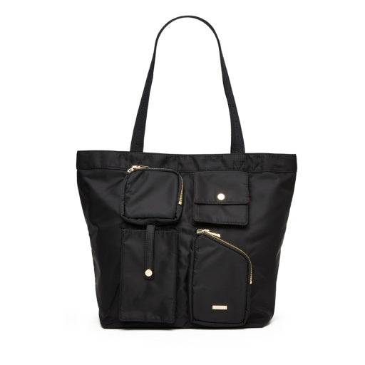Josie Tote Black Nylon Cargo/Gold