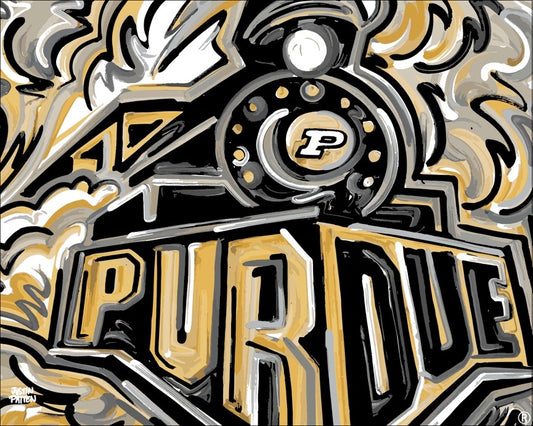Purdue Train 16 x 20 Print by Justin Patten