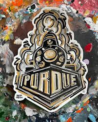 Purdue Train Vinyl Sticker by Justin Patten